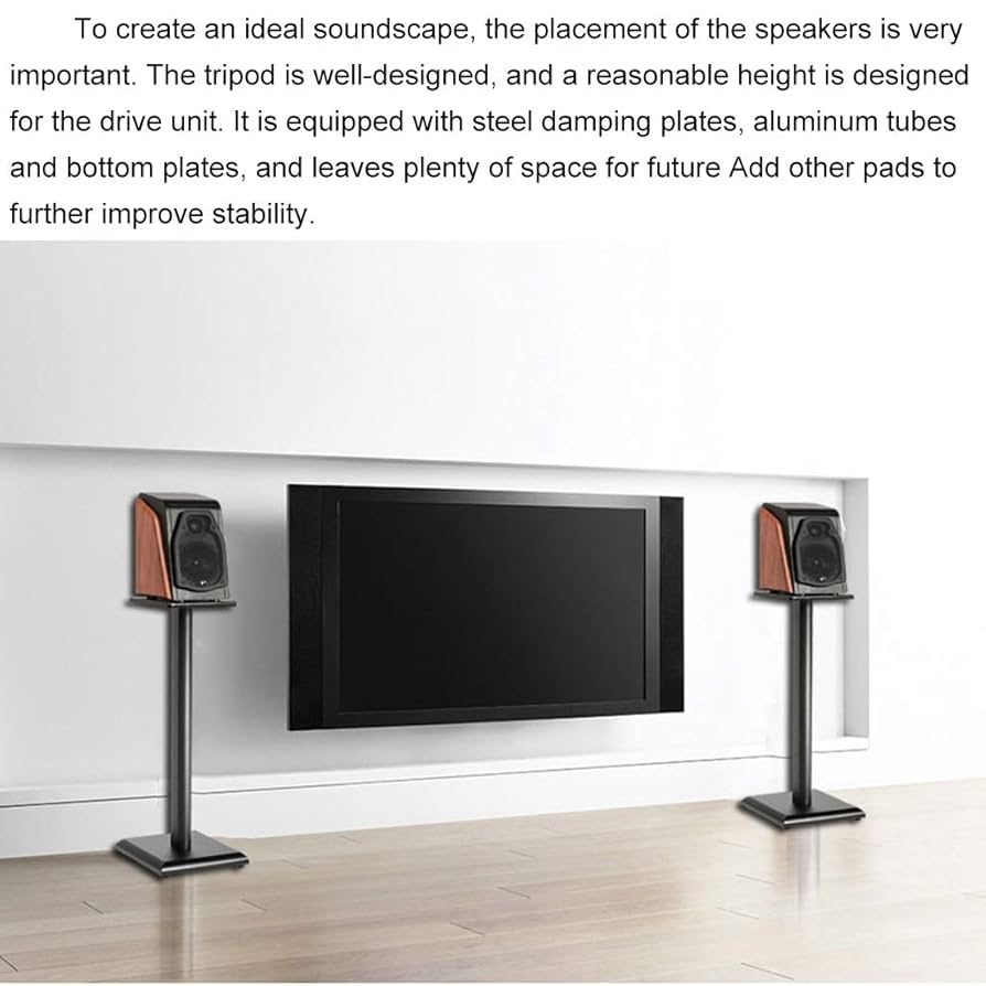 Amazon | TYLLN ブラック スピーカースタンド (80cm) | TYLLN